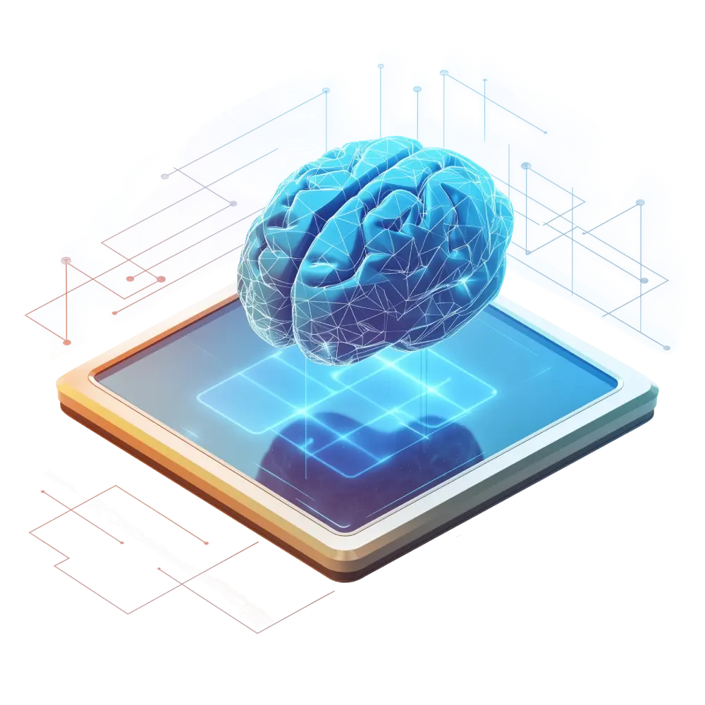 3D isometric brain